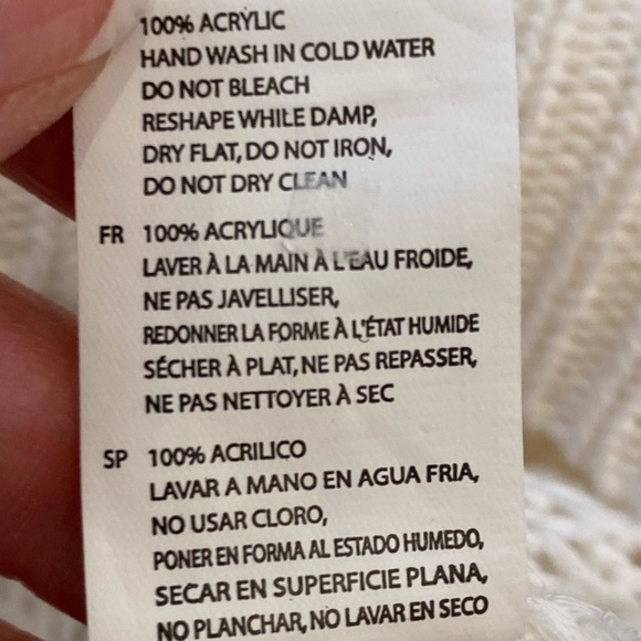 RD Style Womens Long Sleeve White Sweater with Shoulder Arm Cutouts/ Size M - Picture 15 of 16